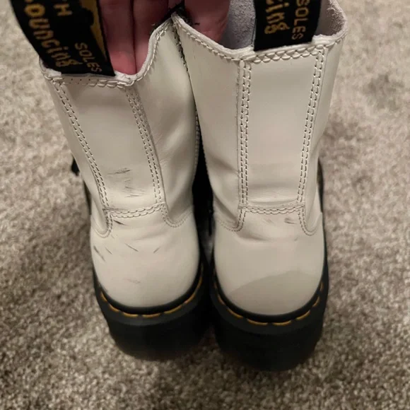 Dr. Martens Jadon White Platform Boots - Picture 6 of 7